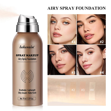 Makeup Natural Lightweight Breathable Foundation Spray Matte Finish Moisturizing Waterproof Long-lasting Women Foundation Spray