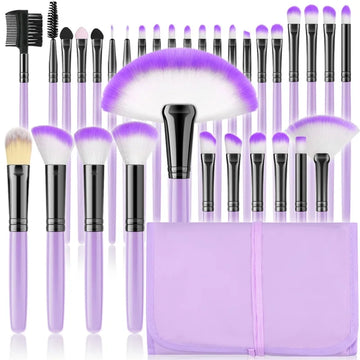 Makeup Brushes, 32pcs Professional Makeup Brush Set Cosmetics Brushes Foundation Concealer Powder Face Eye Make up Brushes Kit