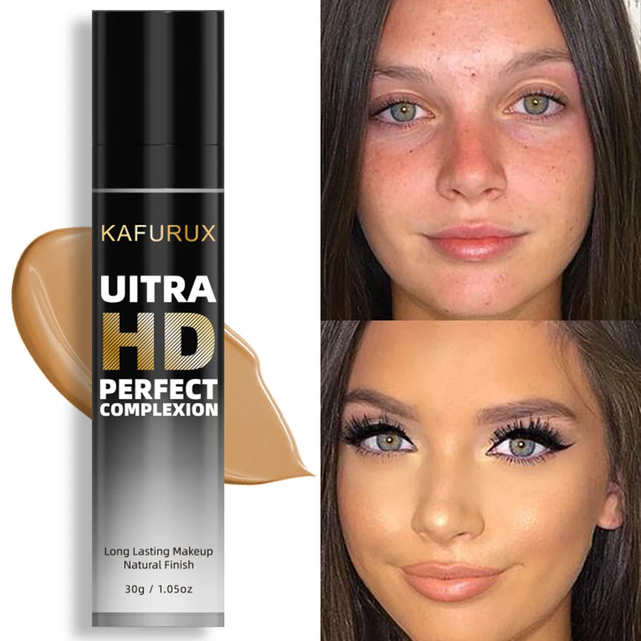 8-Color Face Foundation Cream Oil-Control Matte Concealer Waterproof Liquid Full Coverage Nude Base Professional Makeup Products