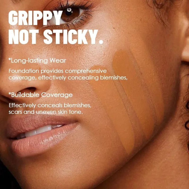 Waterproof and Sweat-proof Liquid Foundation, Natural and Long-lasting, Without Makeup Removal, Facial Cosmetics