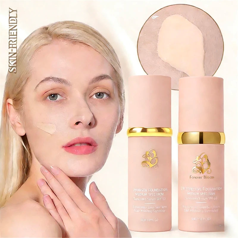4-in-1 Foundation Magic Color Changing Foundation Liquid Soft Matte Long Lasting Hydrating Makeup Base maquiagem Spf 50